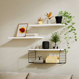 Kitchen & Bathroom DIY: Artiss Floating Wall Shelf Set of 3 White