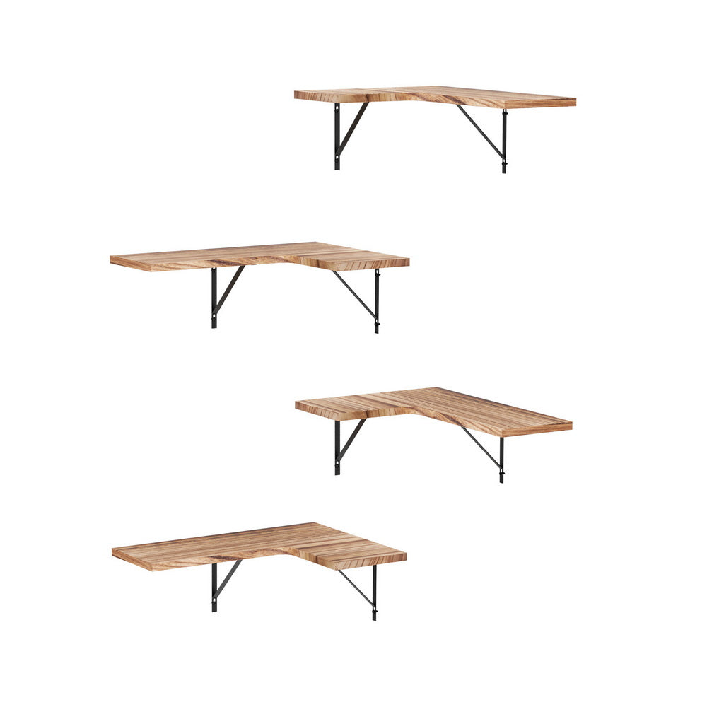 Kitchen & Bathroom DIY: Artiss Floating Wall Shelf Corner Shelves Set of 4 Wood