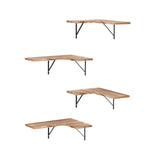 Kitchen & Bathroom DIY: Artiss Floating Wall Shelf Corner Shelves Set of 4 Wood