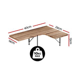 Kitchen & Bathroom DIY: Artiss Floating Wall Shelf Corner Shelves Set of 4 Wood