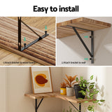 Kitchen & Bathroom DIY: Artiss Floating Wall Shelf Corner Shelves Set of 4 Wood