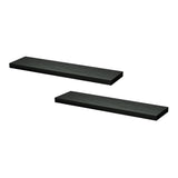 Artiss Floating Wall Shelf Set of 2 Black 90CM