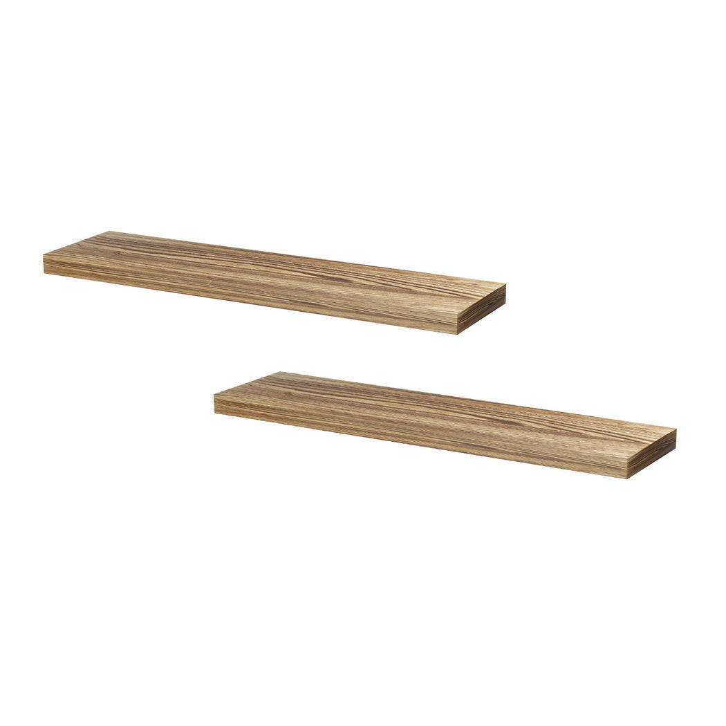 Kitchen & Bathroom DIY: Artiss Floating Wall Shelf Set of 2 Wood 90CM