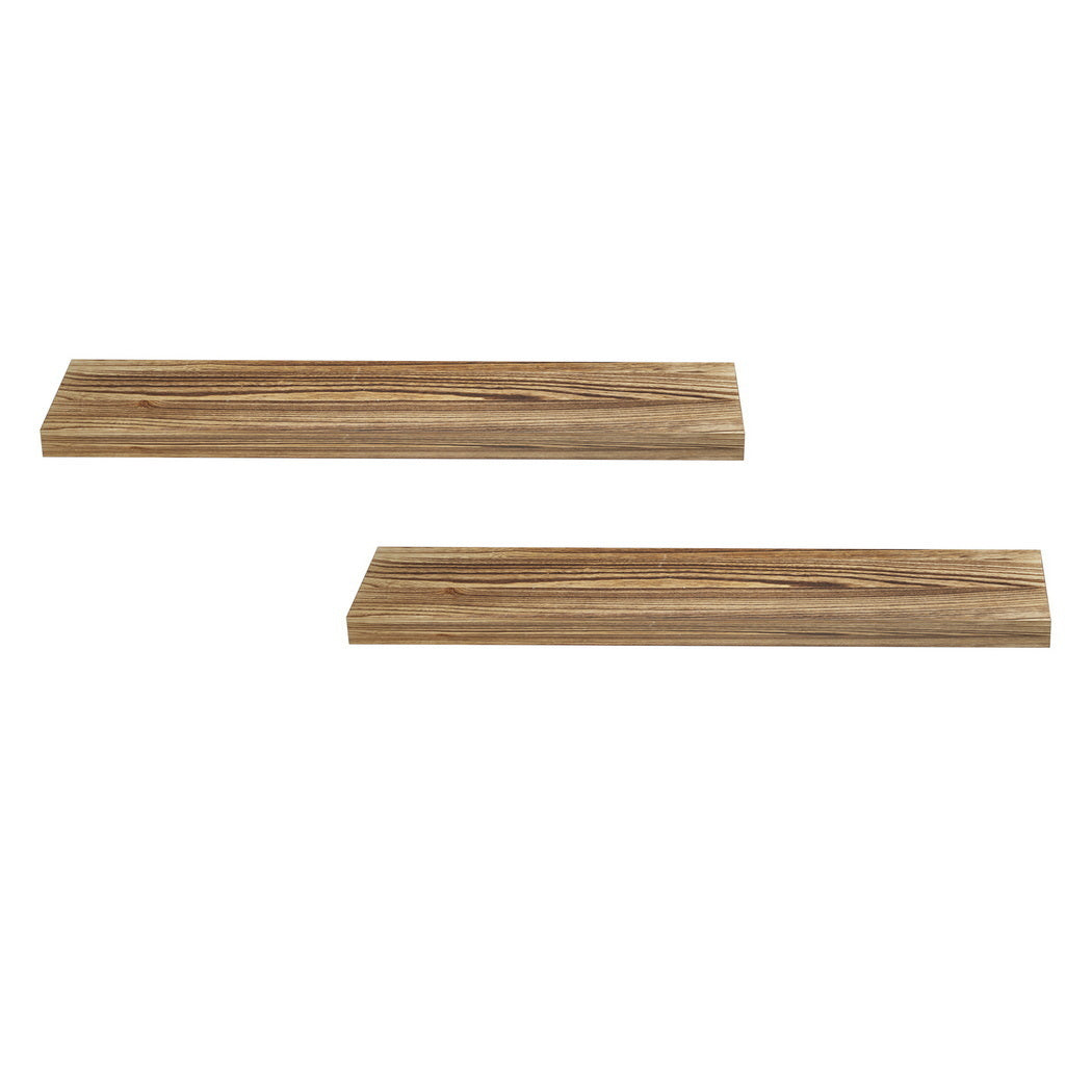 Kitchen & Bathroom DIY: Artiss Floating Wall Shelf Set of 2 Wood 90CM