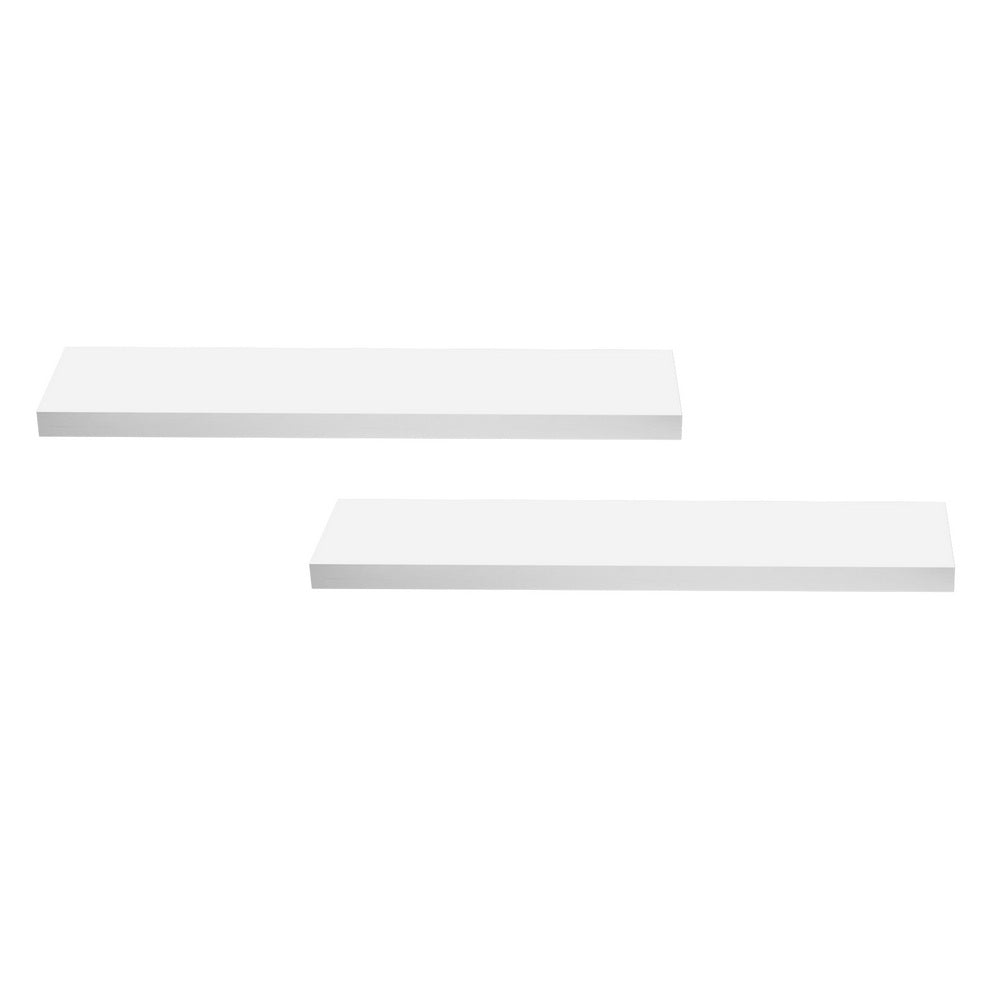 Kitchen & Bathroom DIY: Artiss Floating Wall Shelf Set of 2 White 90CM
