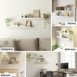 Artiss Floating Wall Shelf Set of 2 White 90CM