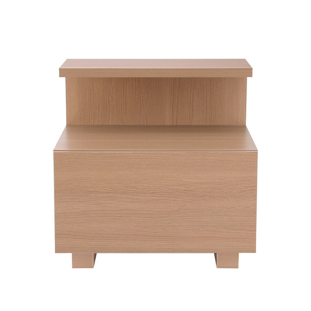 Bedside Tables: Artiss Bedside Table 1 Drawer - Pine