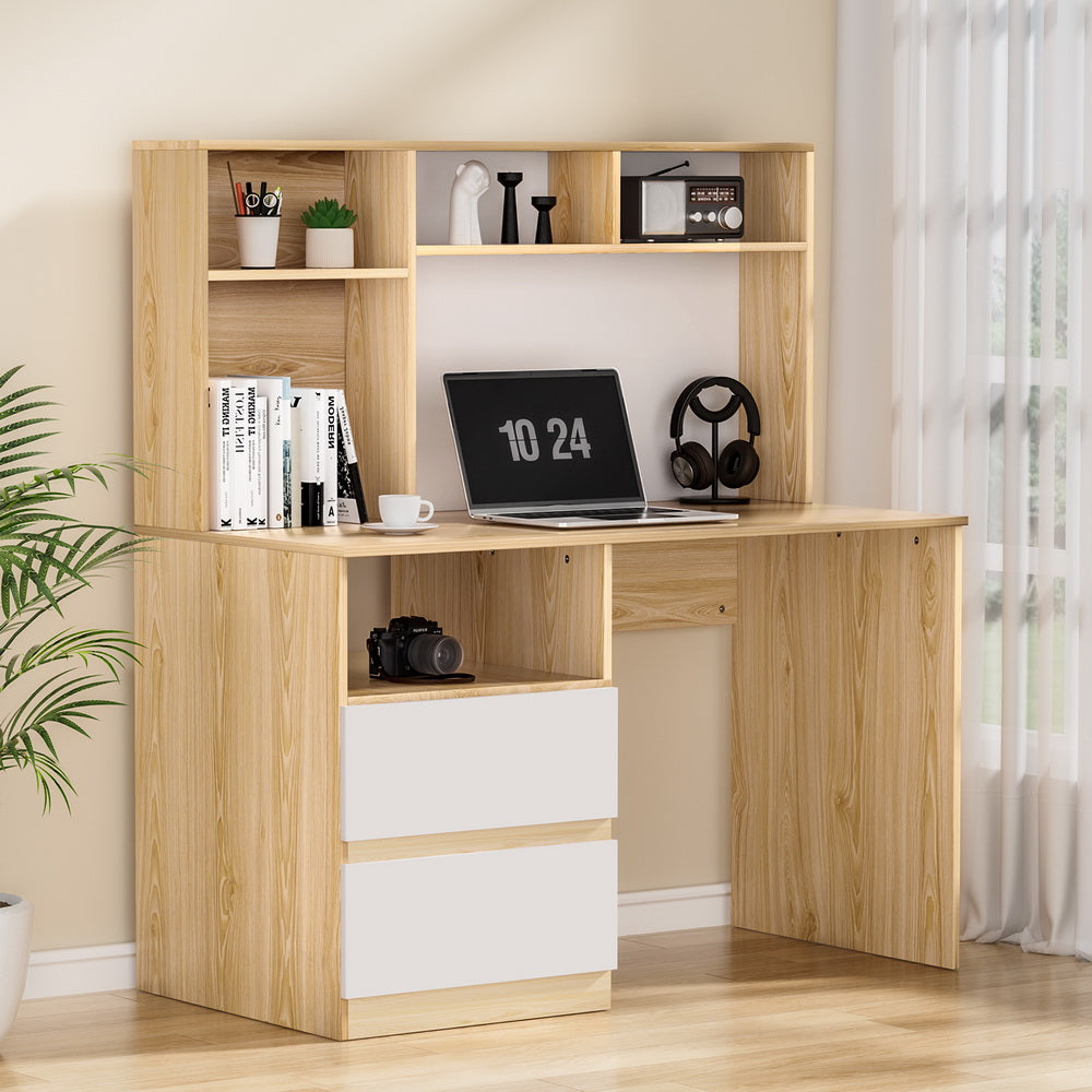 Desks: Artiss Computer Desk Office Study Desks Table Bookshelf Drawer