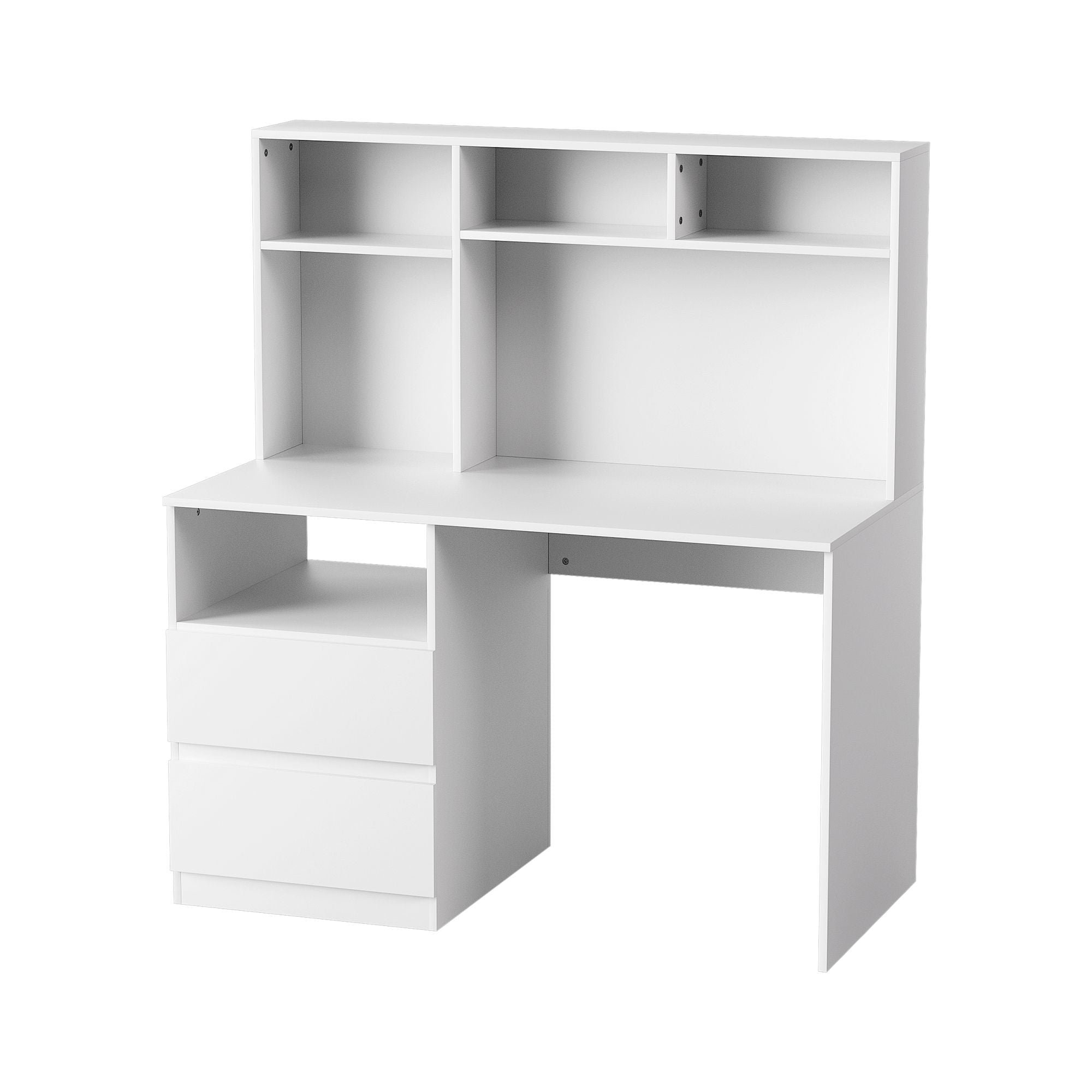 Artiss Computer Desk Office Study Desks Table Bookshelf Drawer White 120cm