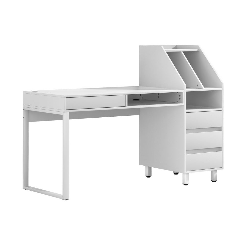 Desks: Artiss Computer Desk Office Study Desks Table Drawer Bookshelf