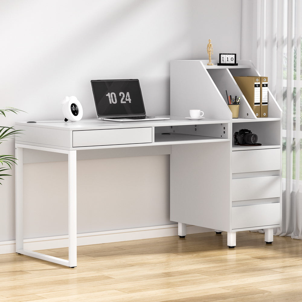 Desks: Artiss Computer Desk Office Study Desks Table Drawer Bookshelf