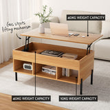 Artiss Coffee Table Lift-top Oak