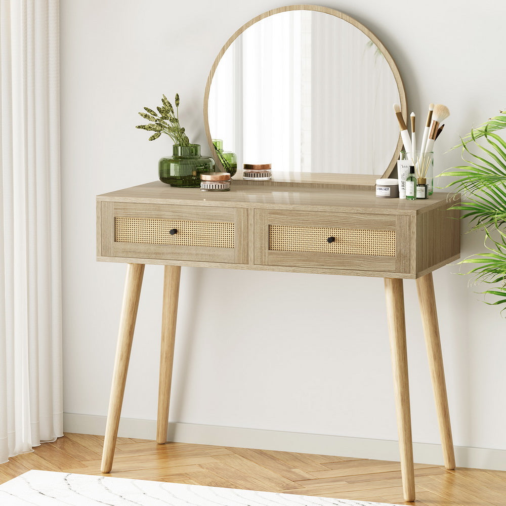 Dining Set: Artiss Dressing Table Set Rattan Frances