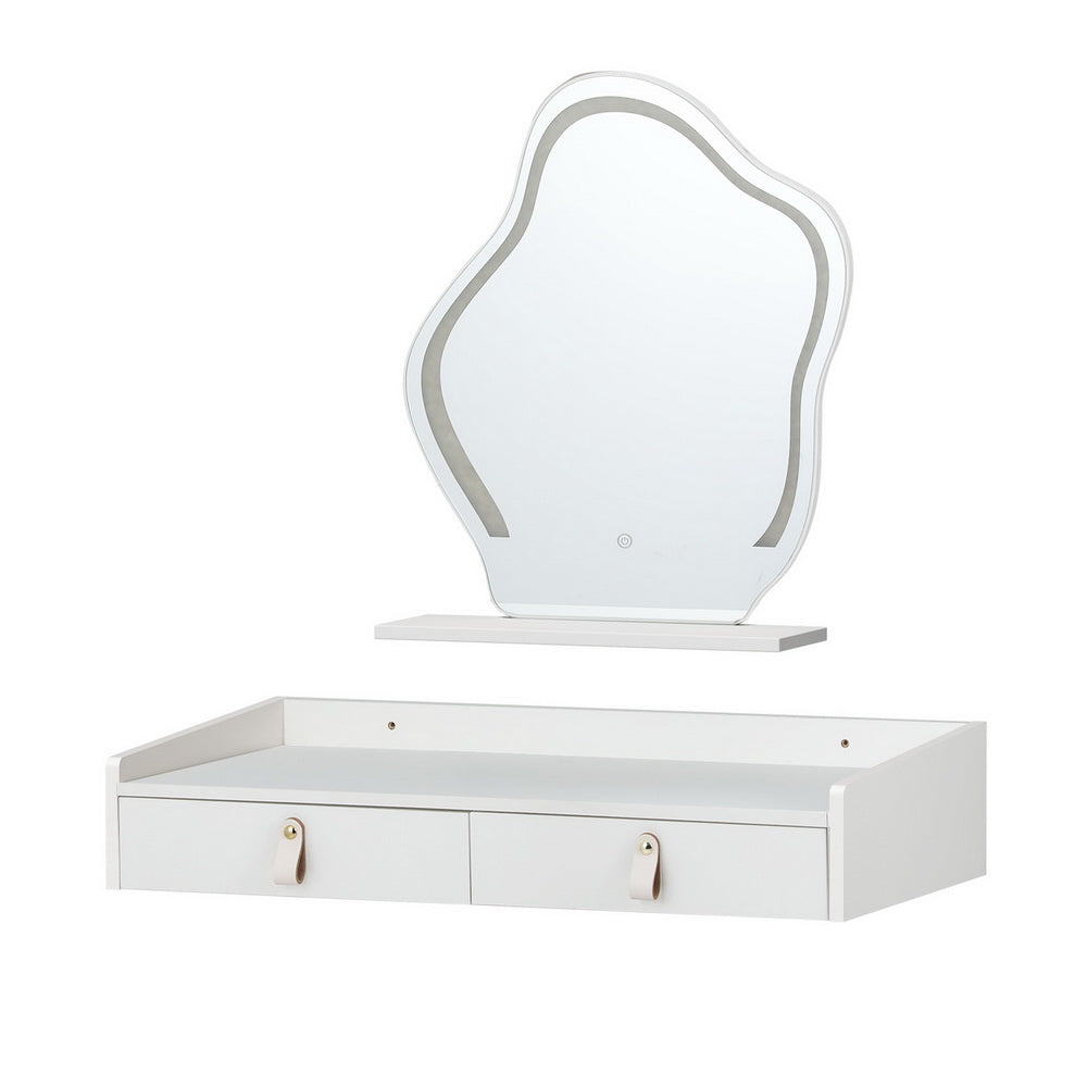 Dressing Vanity & Dressing Tables: Artiss Dressing Table Floating LED White Daphne