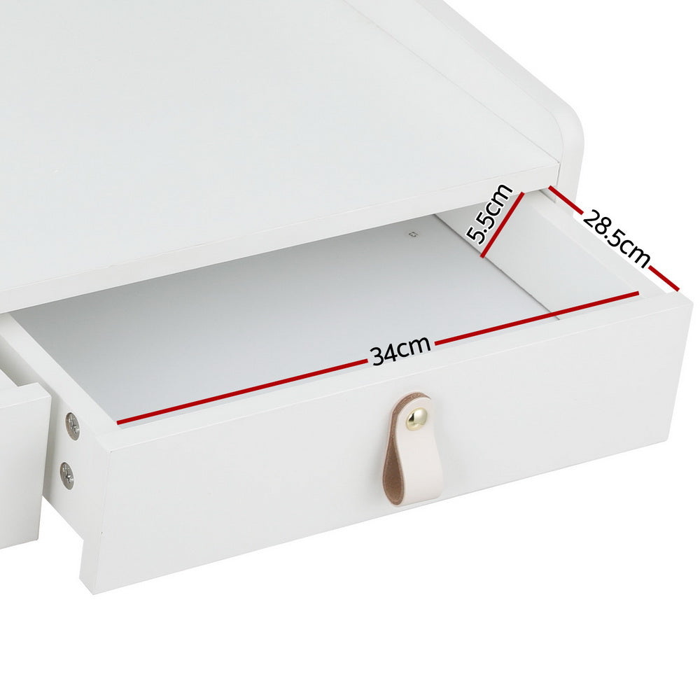Dressing Vanity & Dressing Tables: Artiss Dressing Table Floating LED White Daphne