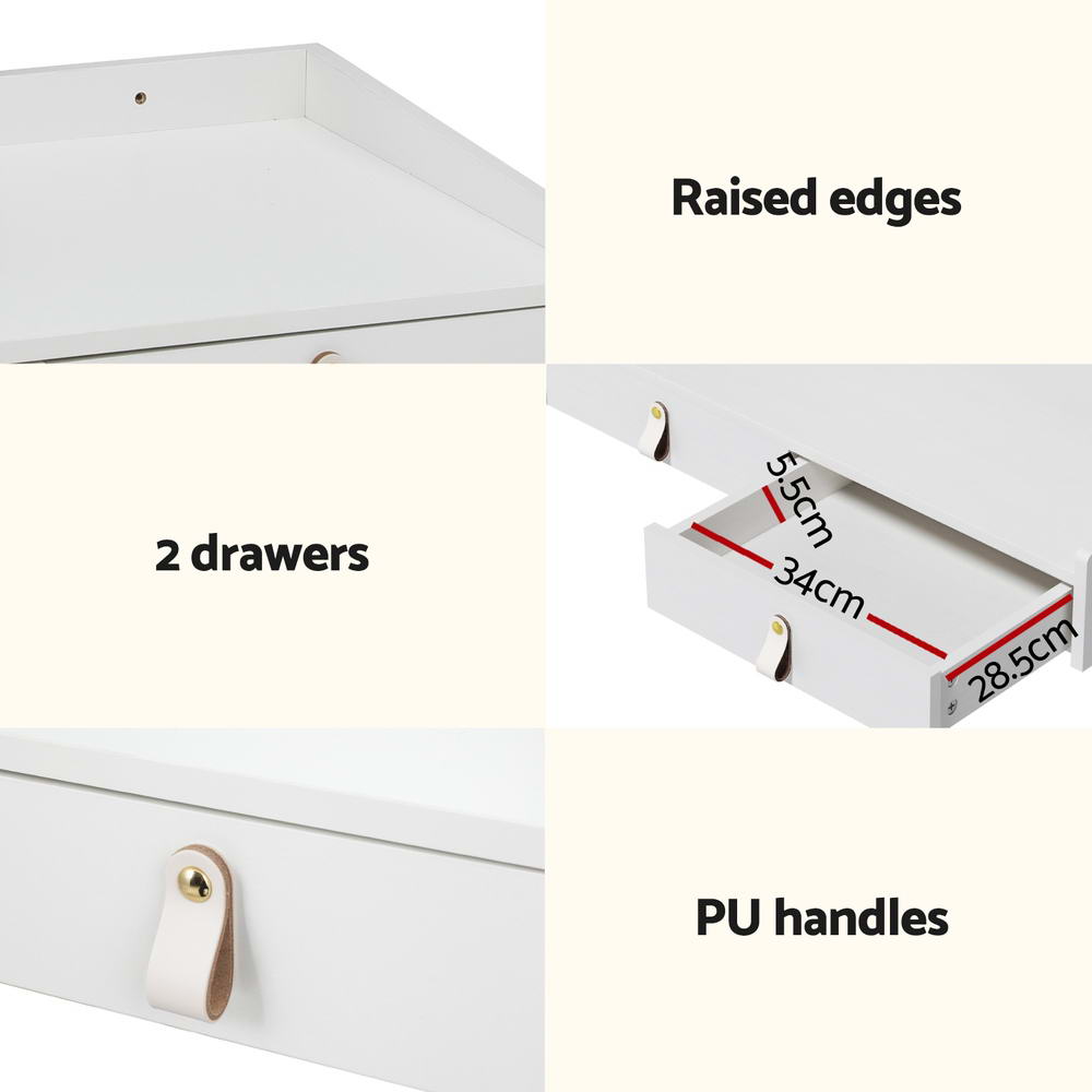 Dressing Vanity & Dressing Tables: Artiss Dressing Table Floating LED White Daphne