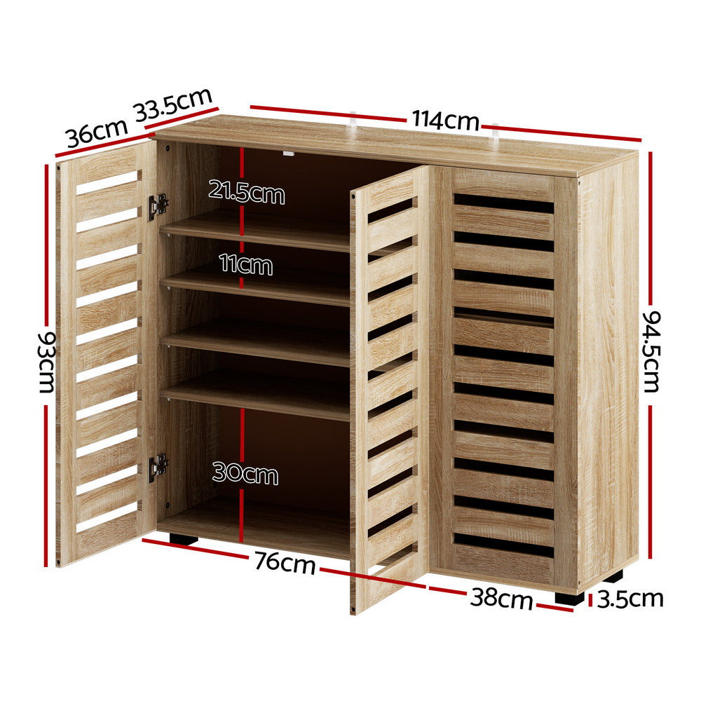 Shoe Storage: Artiss Shoe Rack Cabinet 30 Pairs Adjustable Shelf