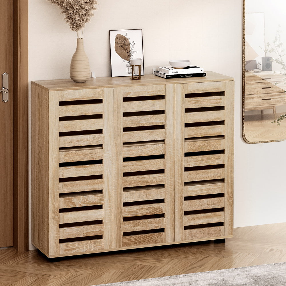 Shoe Storage: Artiss Shoe Rack Cabinet 30 Pairs Adjustable Shelf