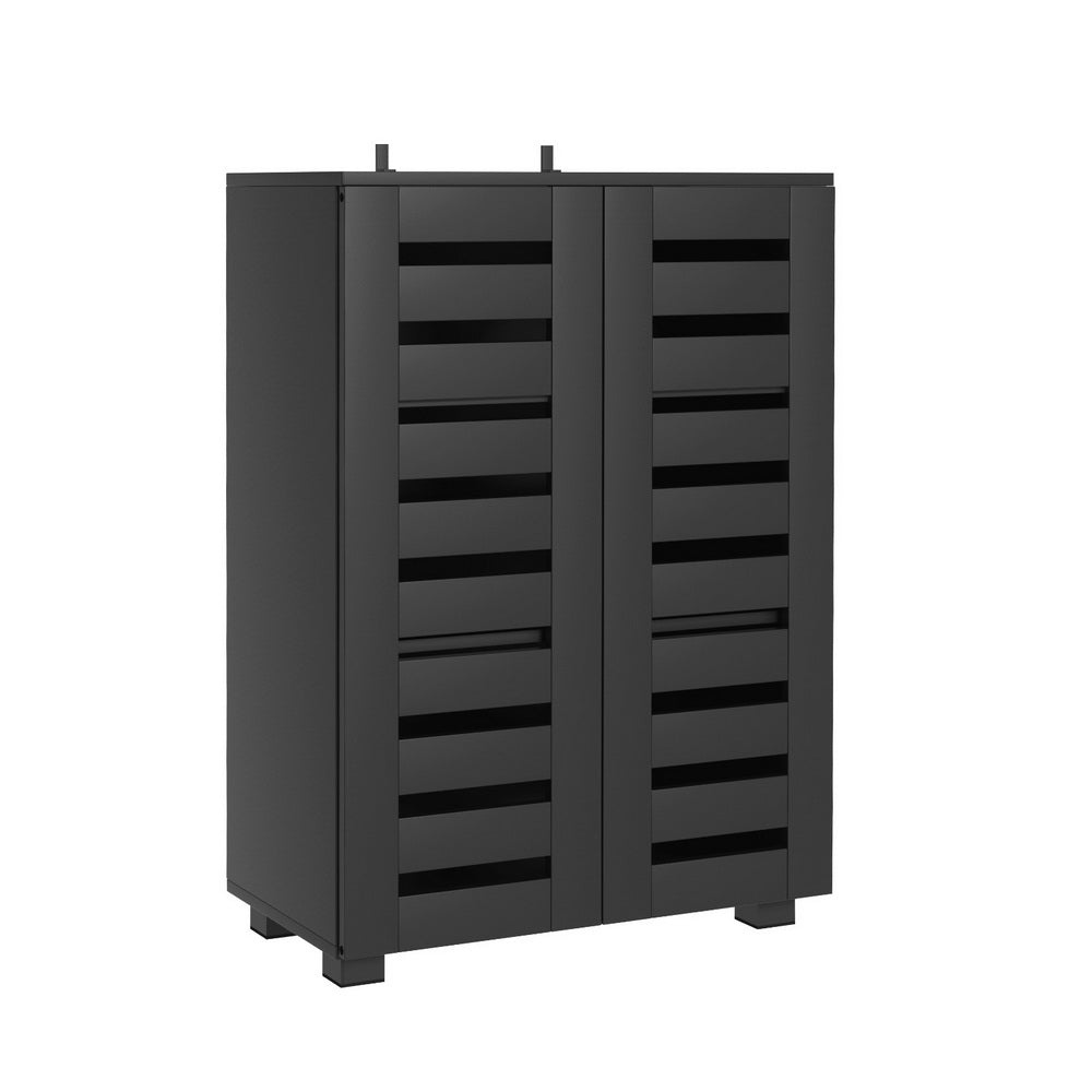 Shoe Storage: Artiss Shoe Rack Storage Cabinet 20 Pairs 5-tier Black Alster