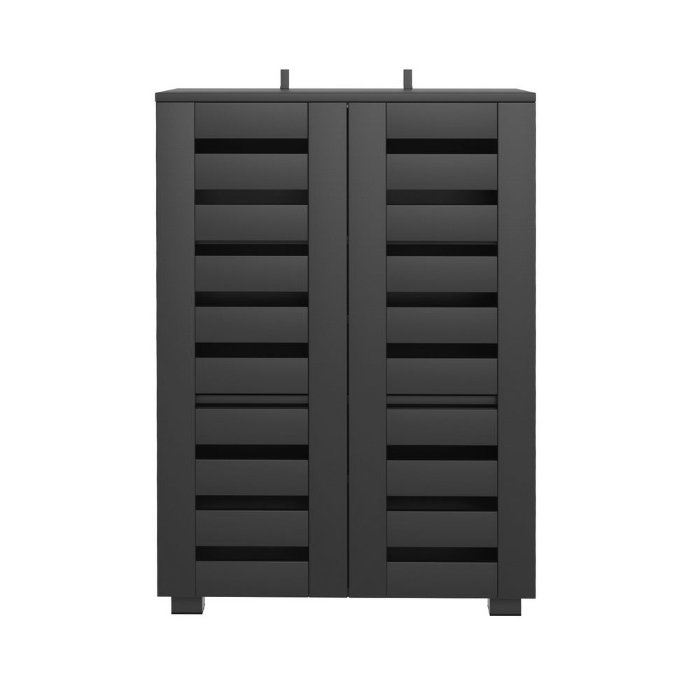 Shoe Storage: Artiss Shoe Rack Storage Cabinet 20 Pairs 5-tier Black Alster