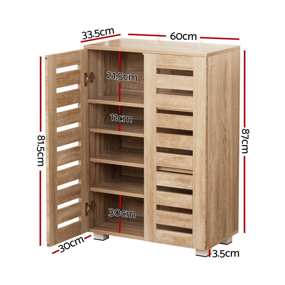 Shoe Storage: Artiss Shoe Rack Cabinet 20 Pairs 5-tier Wood Alster