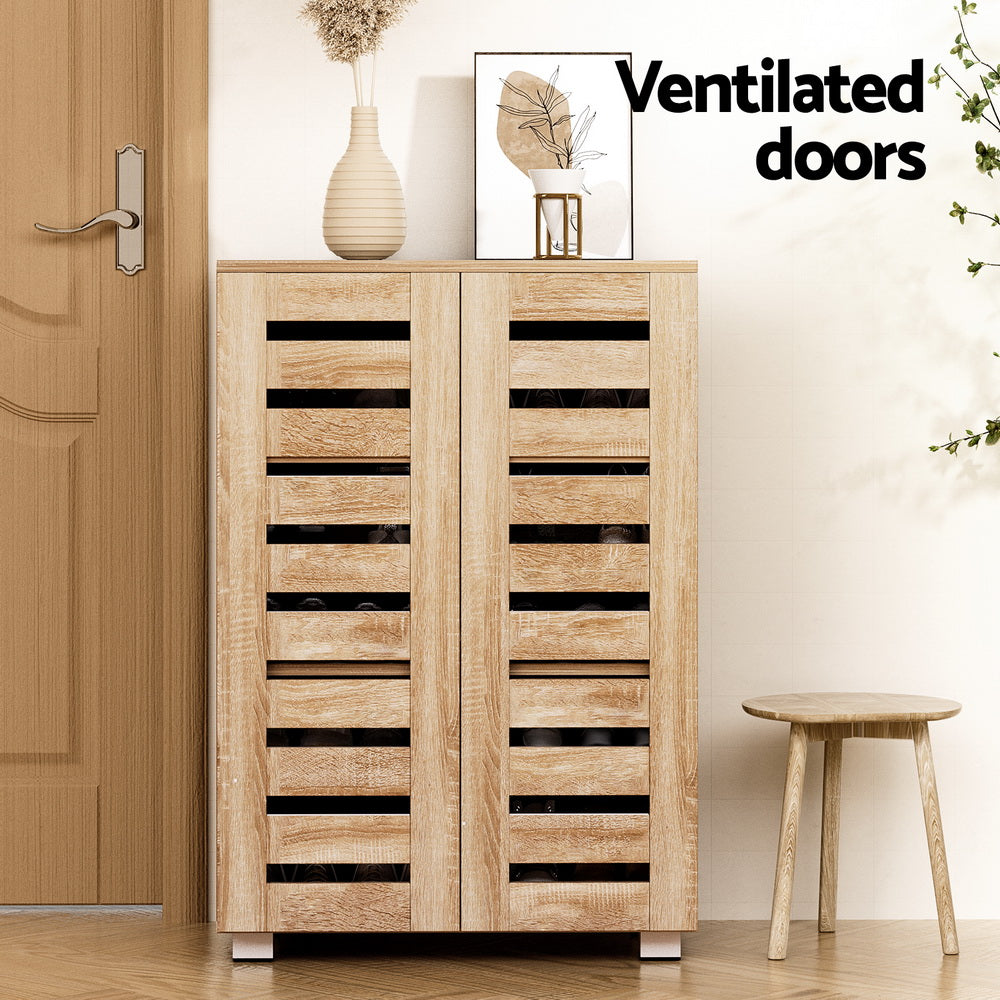 Shoe Storage: Artiss Shoe Rack Cabinet 20 Pairs 5-tier Wood Alster