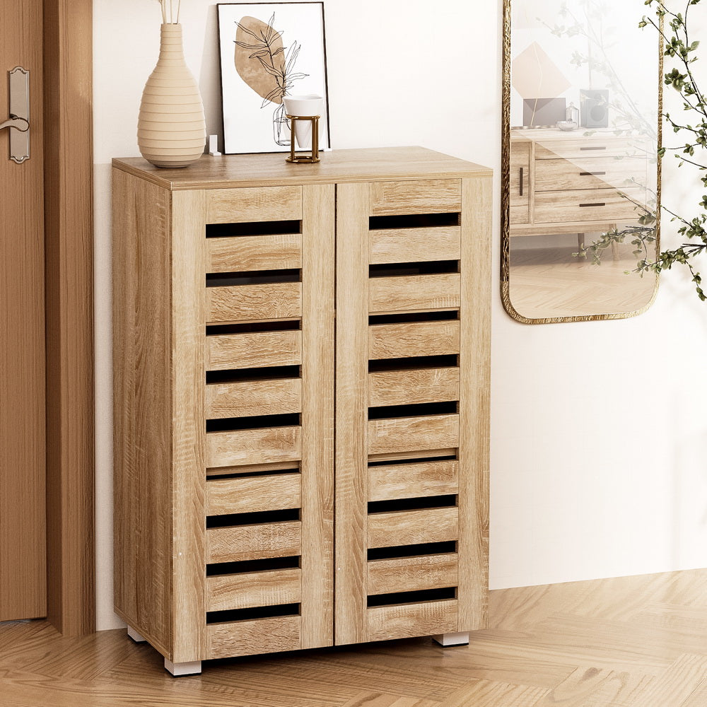 Shoe Storage: Artiss Shoe Rack Cabinet 20 Pairs 5-tier Wood Alster