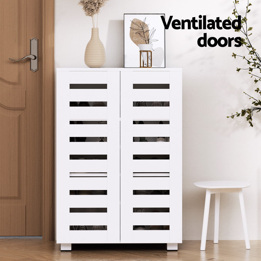 Shoe Storage: Artiss Shoe Rack Storage Cabinet 20 Pairs 5-tier White Alster