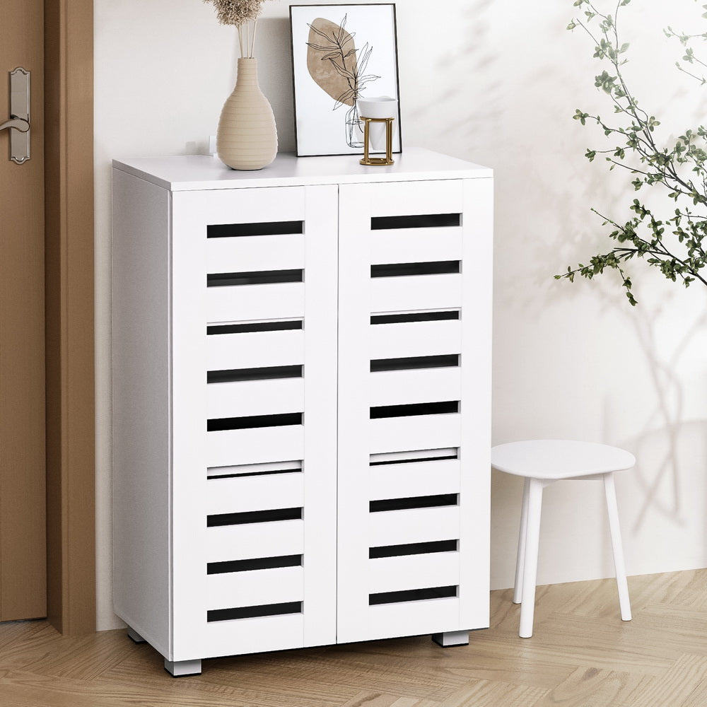 Shoe Storage: Artiss Shoe Rack Storage Cabinet 20 Pairs 5-tier White Alster