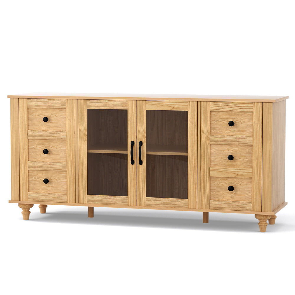 Buffets & Sideboards: Artiss Buffet Sideboard Storage Cabinet Kitchen Cupboard Faux Drawer 150CM Pine