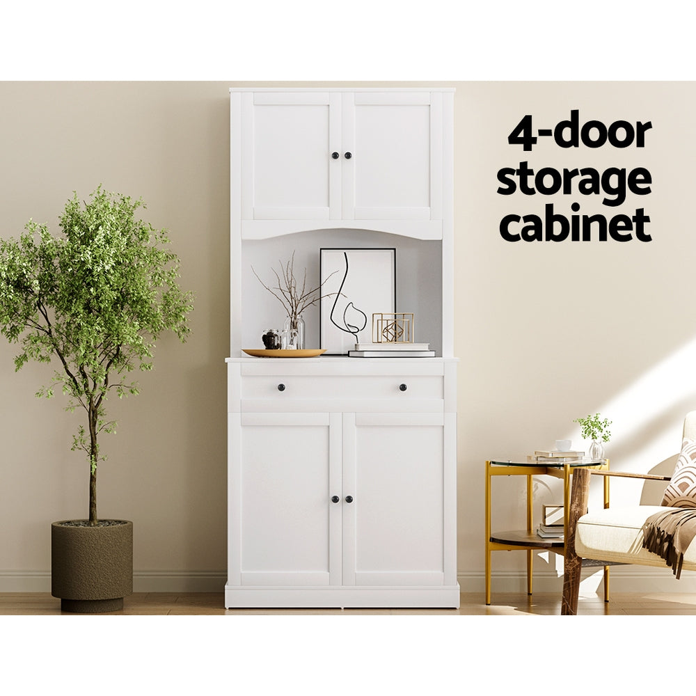 Buffets & Sideboards: Artiss Buffet Sideboard Cabinet Cupboard Pantry Storage Shelves Hutch White