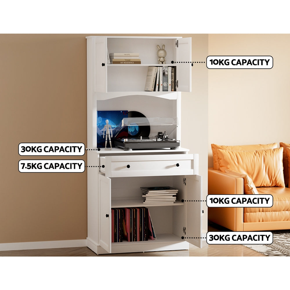 Buffets & Sideboards: Artiss Buffet Sideboard Cabinet Cupboard Pantry Storage Shelves Hutch White