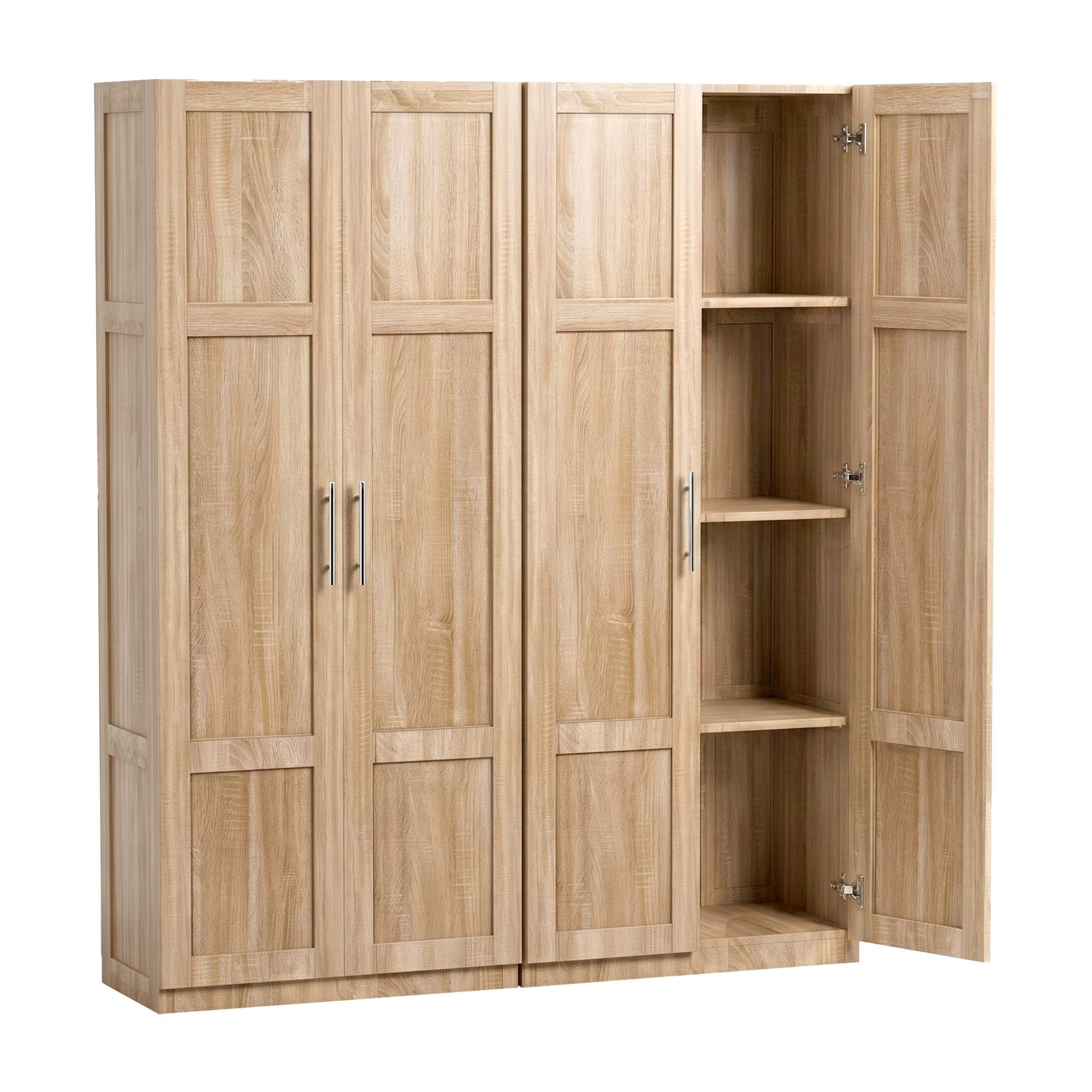 Artiss 2x Buffet Sideboard Cabinet Pantry Hutch Kitchen Storage Organiser Pine