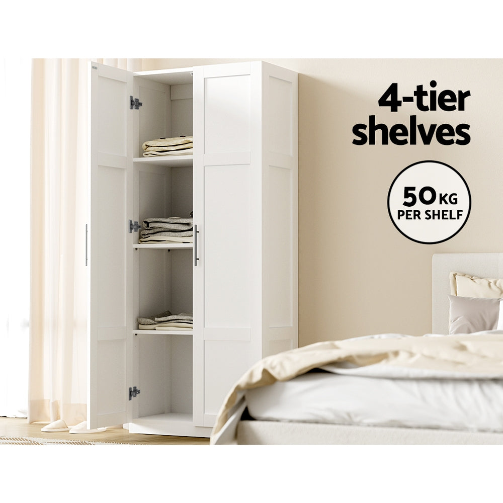 Clothing & Wardrobe Storage: Artiss 2 Door Buffet Sideboard Cupboard Cabinet Pantry White