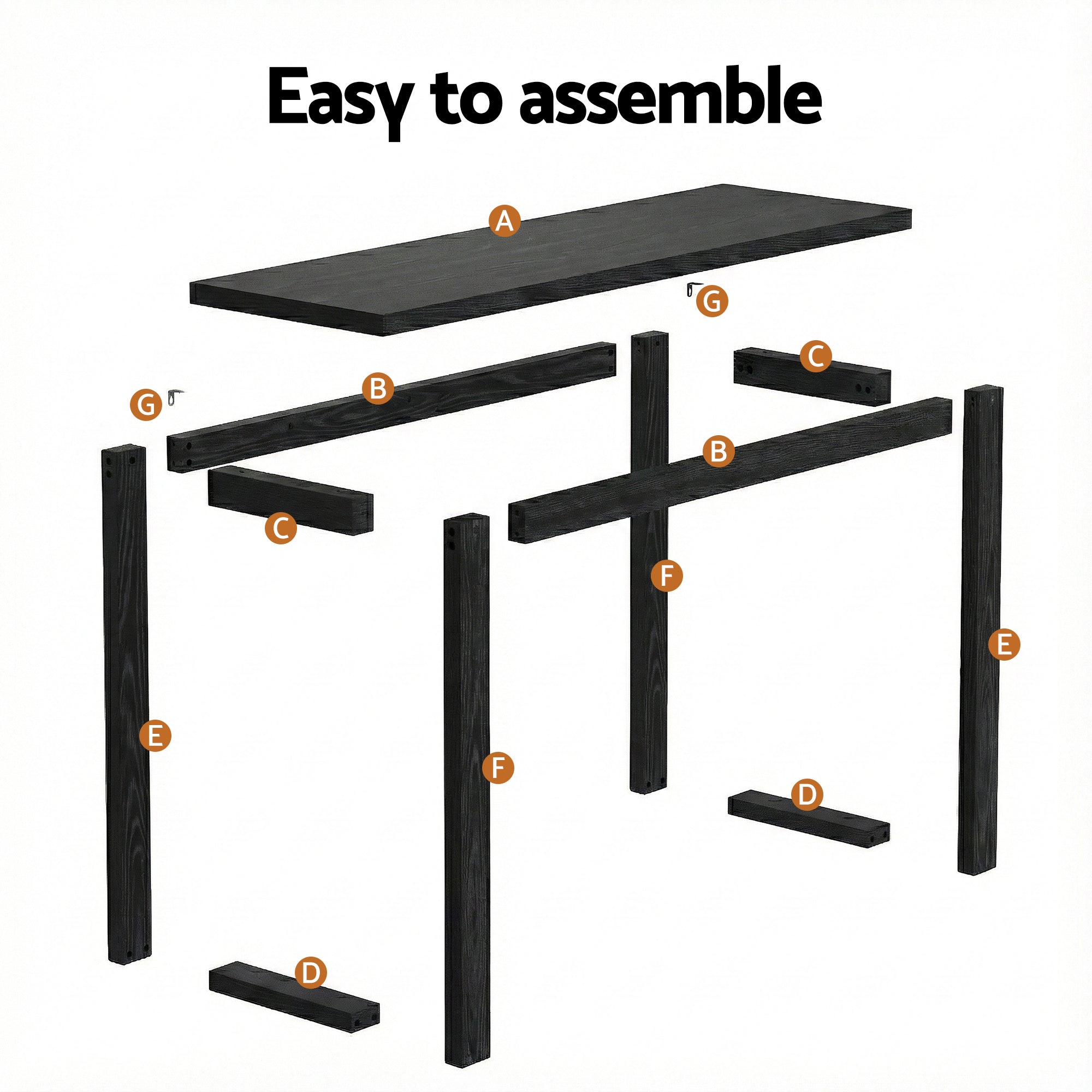 Side Tables: Artiss Console Table 110CM Black