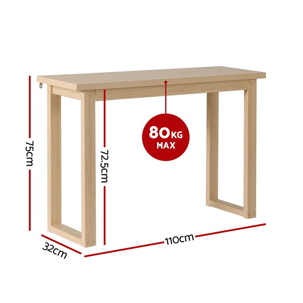 Side Tables: Artiss Console Table 110CM Pine