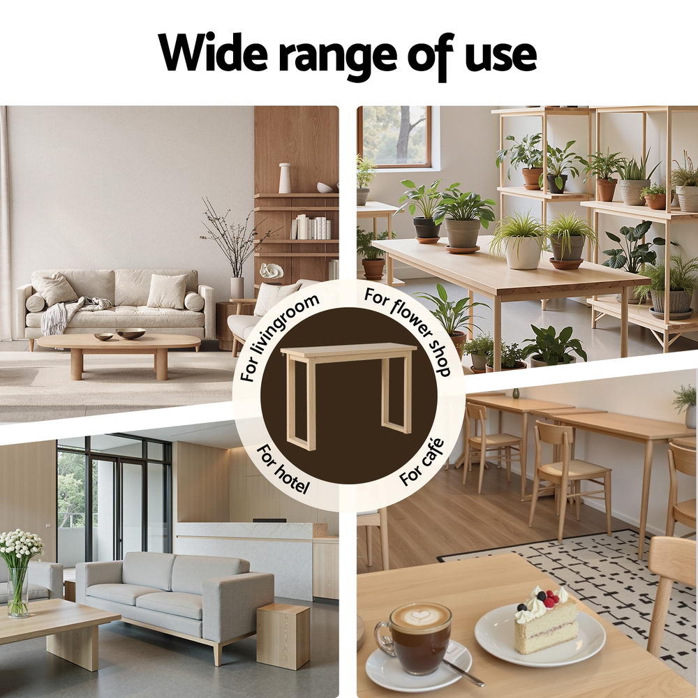 Side Tables: Artiss Console Table 110CM Pine
