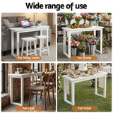 Side Tables: Artiss Console Table 110CM White