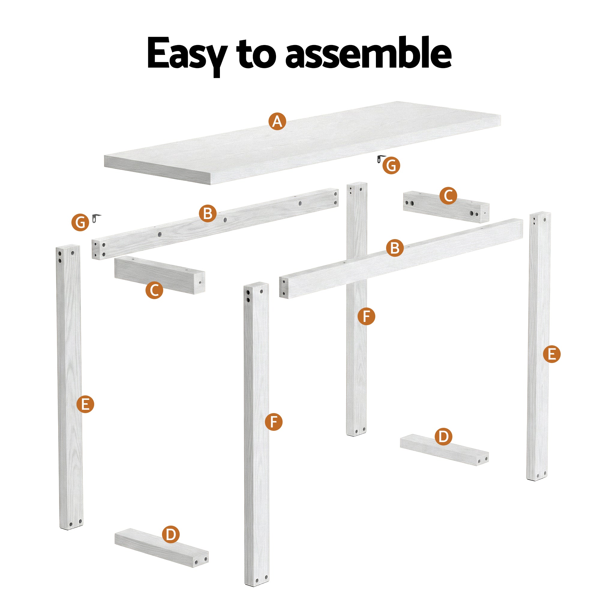 Side Tables: Artiss Console Table 110CM White