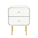 Artiss Bedside Table 2 Drawers Side End Table Nightstand White