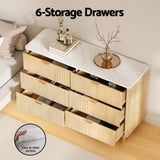 Bathroom Cabinets, Cupboards & Storage: Artiss 6 Chest of Drawers Dresser Table Pine