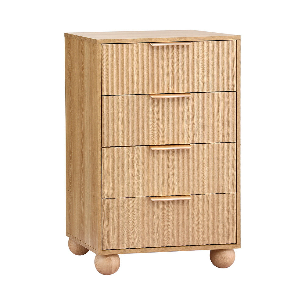 Dressers: Artiss 4 Chest of Drawers Dresser Tallboy Pine