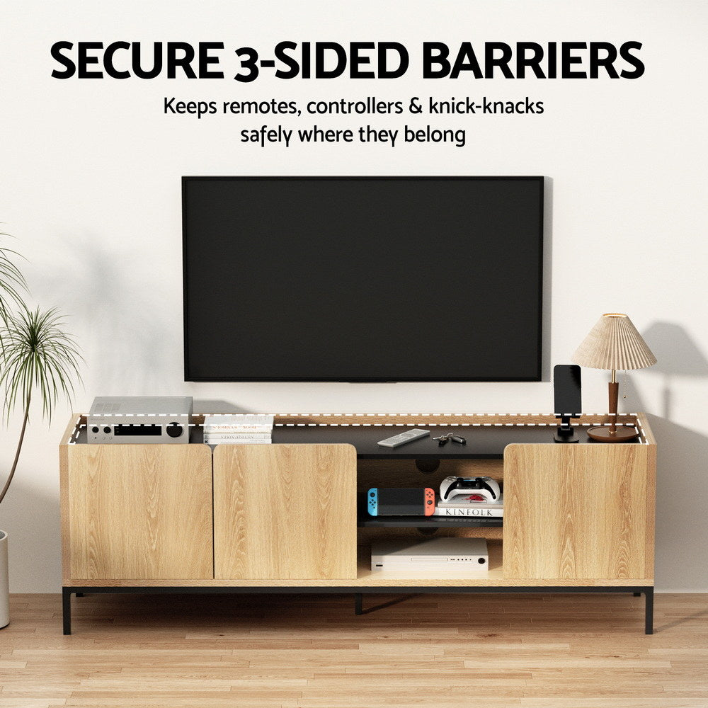 TV Units: Artiss TV Unit Entertainment Unit Storage Cabinet Shelf 160cm Pine