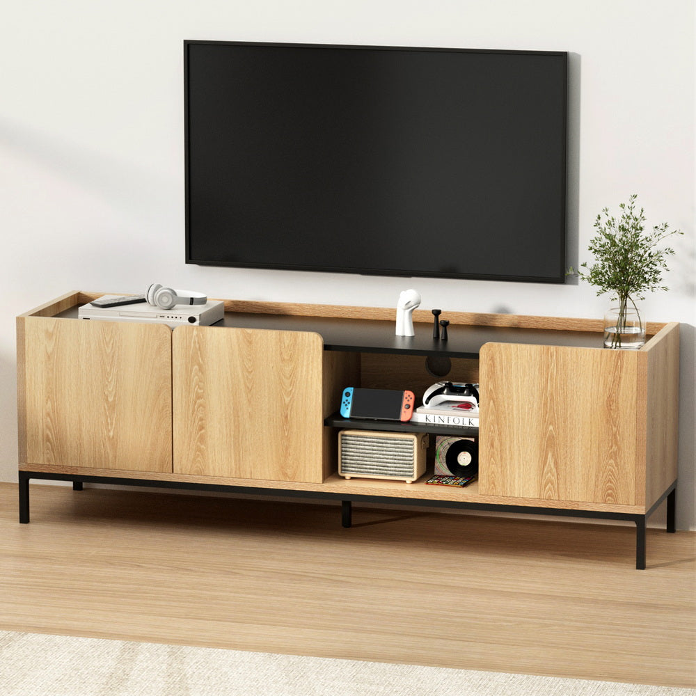 TV Units: Artiss TV Unit Entertainment Unit Storage Cabinet Shelf 160cm Pine