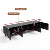 TV Units: Artiss TV Unit Entertainment Unit Storage Cabinet 180cm Black