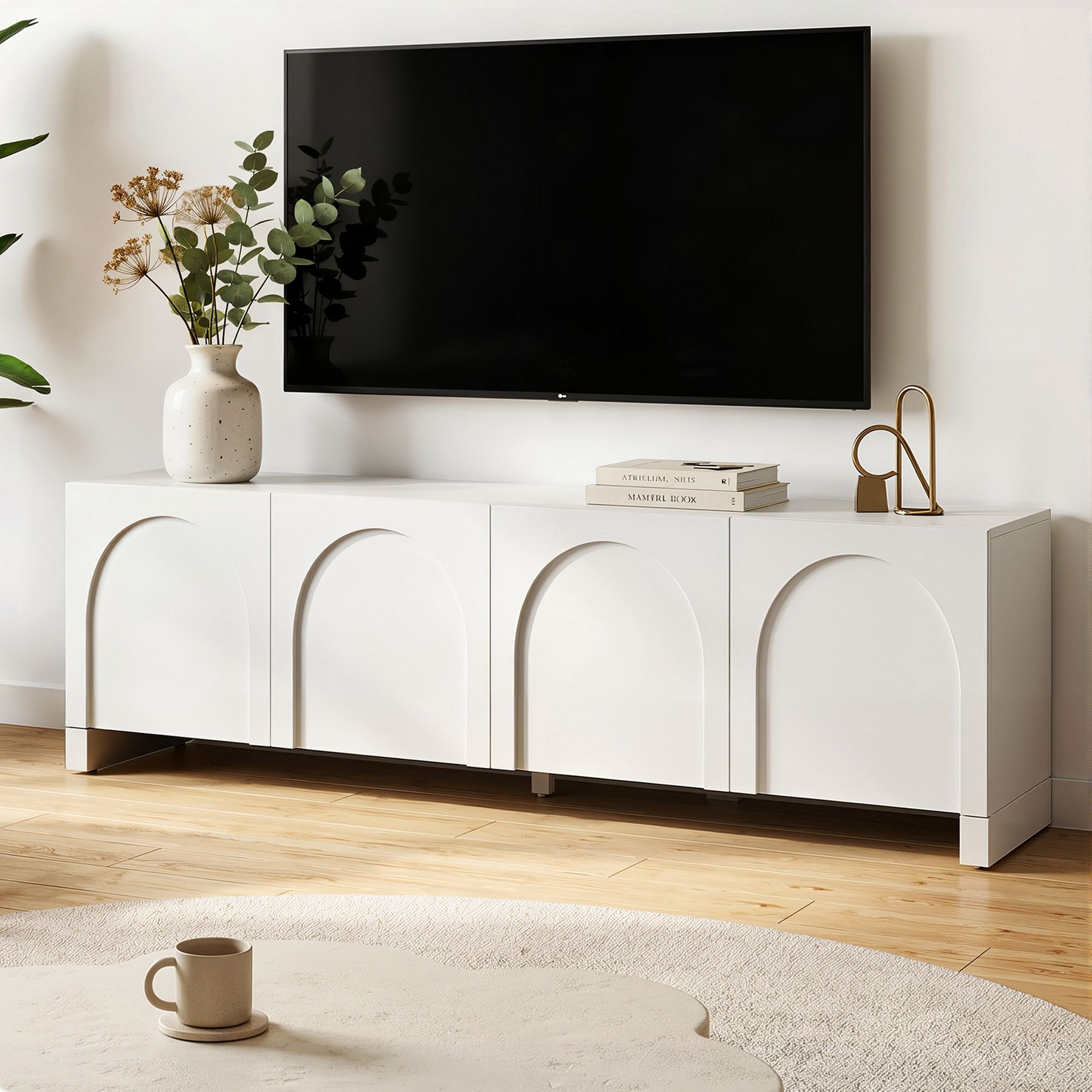 Artiss TV Unit Entertainment Unit Storage Cabinet Adjustable Shelf 180cm White