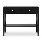 Side Tables: Artiss Console Table 2 Drawers 100CM Black