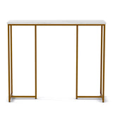 Side Tables: Artiss Console Table Marble Effect White&Gold