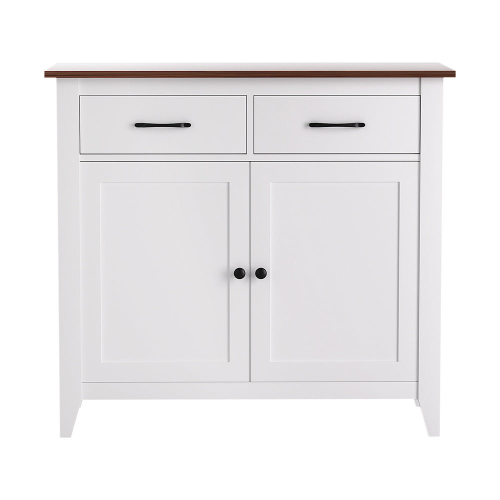 Buffets & Sideboards: Artiss Buffet Sideboard Storage Cabinet Kitchen Cupboard Hallway 2 Drawers White