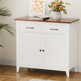Artiss Buffet Sideboard Storage Cabinet Kitchen Cupboard Hallway 2 Drawers White